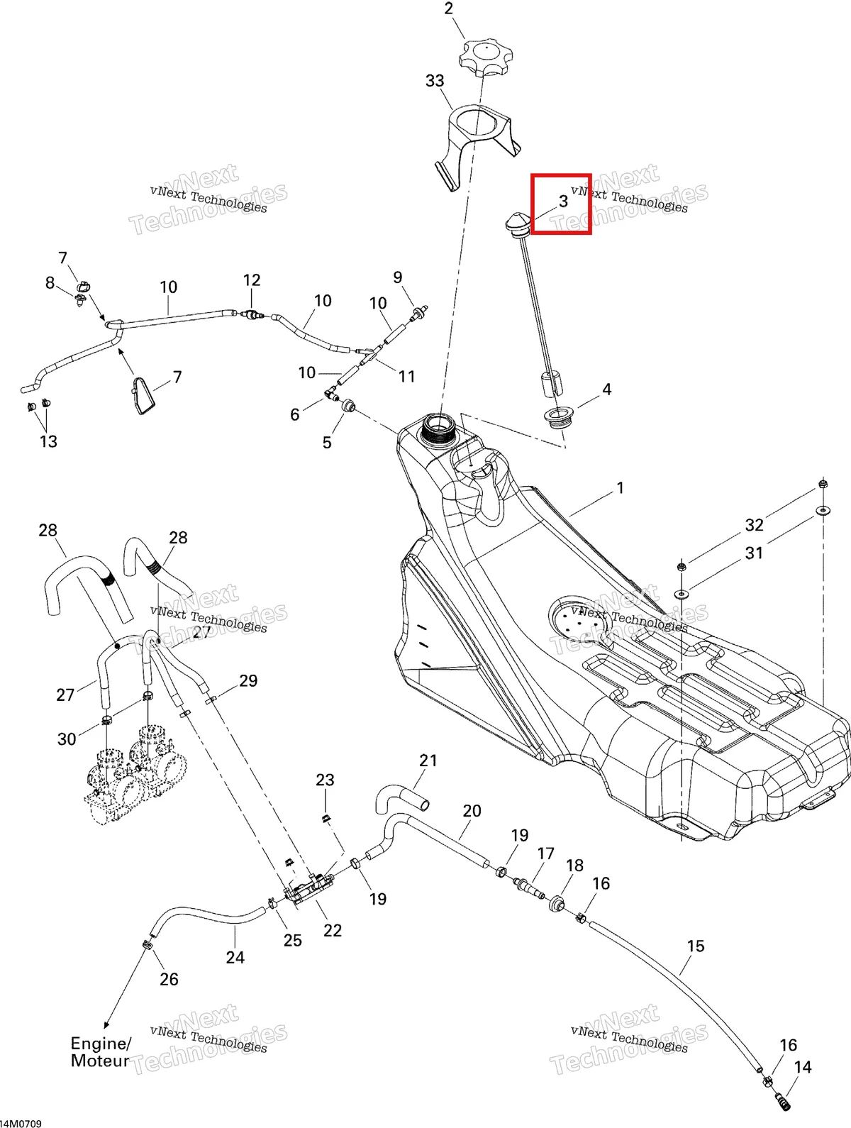 Деталь 513033092 на схеме узла 2007 Ski-Doo GSX 550F Fuel System