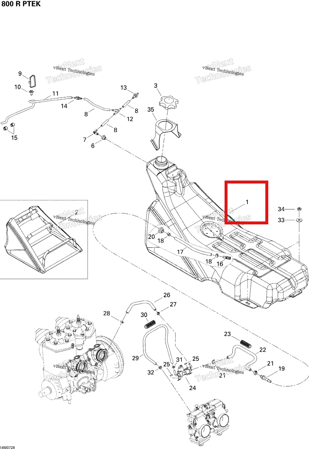 Деталь 513033094 на схеме узла 2007 Ski-Doo Summit X Fuel System