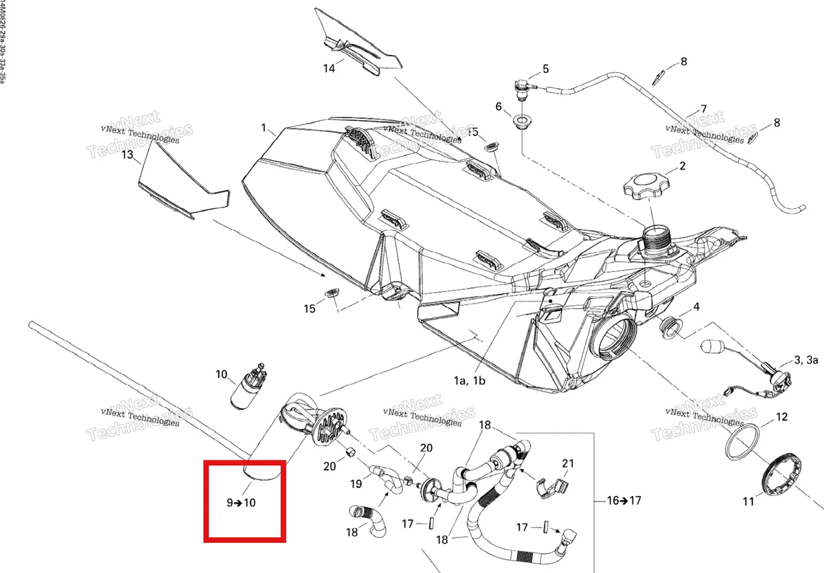 Деталь 513033152 на схеме узла 2008 Ski-Doo MX Z ADRENALINE 600 HO SDI Fuel System 600Ho Sdi