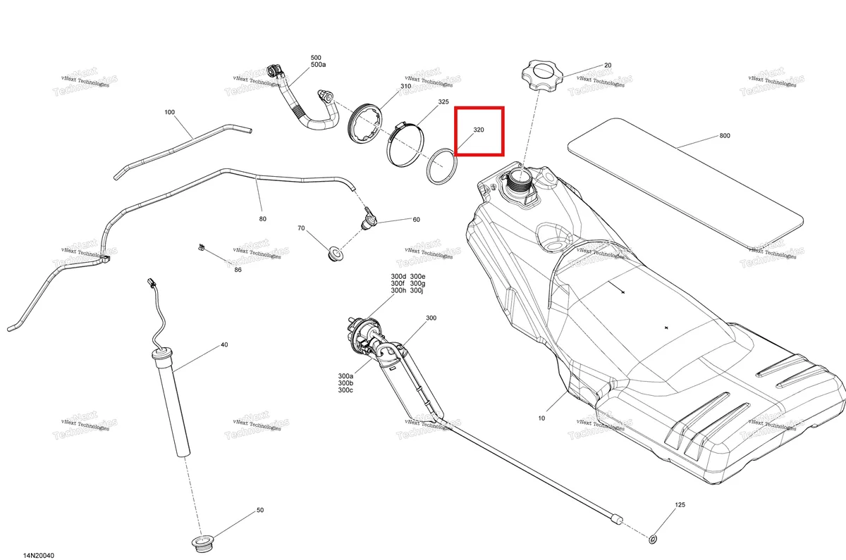 Деталь 513033334 (Прокладка) на схеме узла 2020 Ski-Doo EXPEDITION SWT 900 ACE Engine - Fuel
