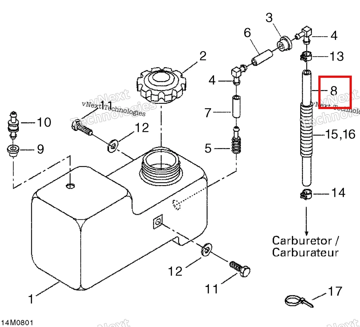 Деталь 513033394 на схеме узла 2008 Ski-Doo Mini Z Fuel System