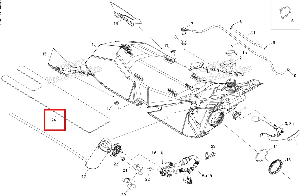 Схема применяемости: Insulating поролон Ski-Doo GTX LE 1200 4-TEC (2009) (513033409)