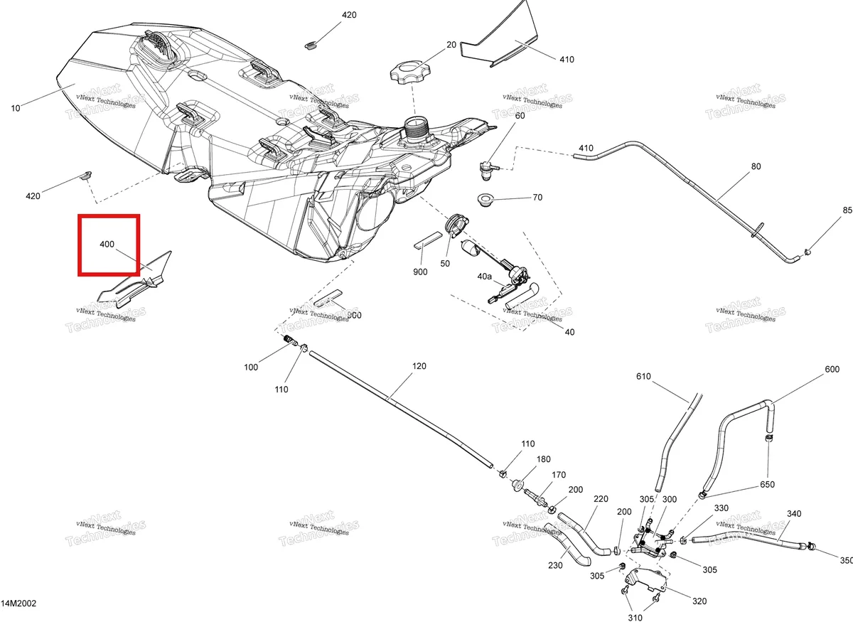 Деталь 513033418 на схеме узла 2020 Ski-Doo EXPEDITION SPORT 550F Engine - Fuel