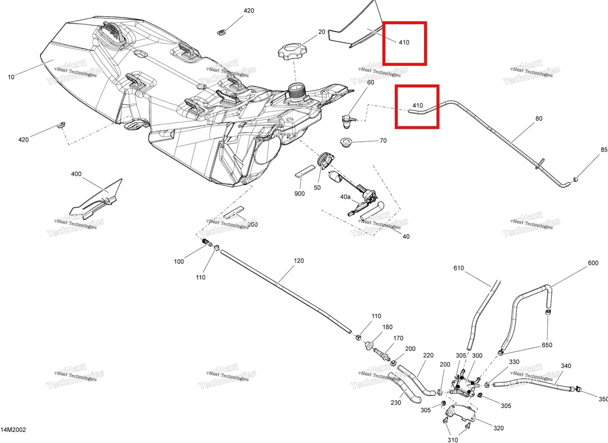 Деталь 513033419 на схеме узла 2020 Ski-Doo EXPEDITION SPORT 550F Engine - Fuel