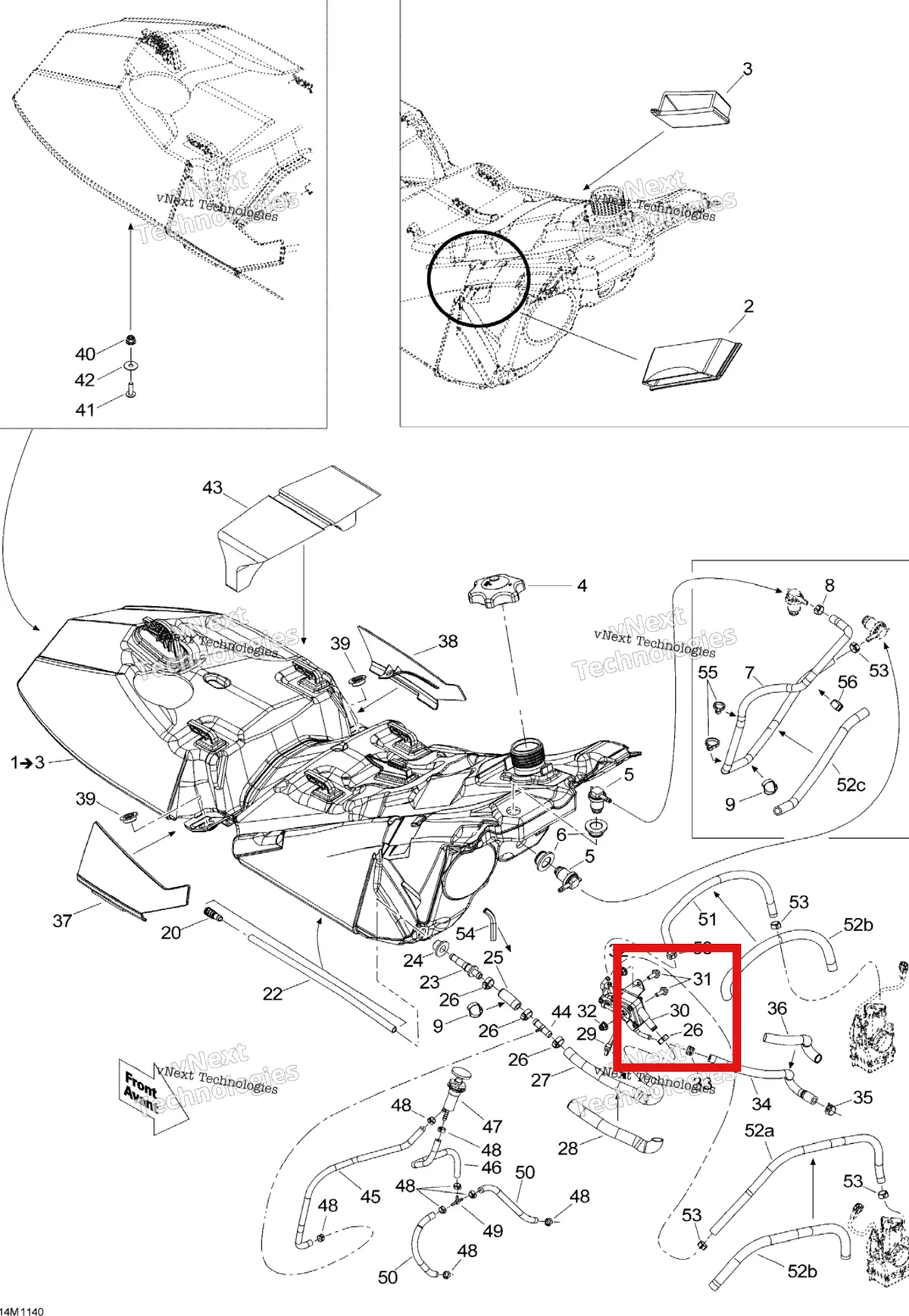 Деталь 513033420 (Топливный Насос) на схеме узла 2011 Ski-Doo MX Z X 600RS Fuel System
