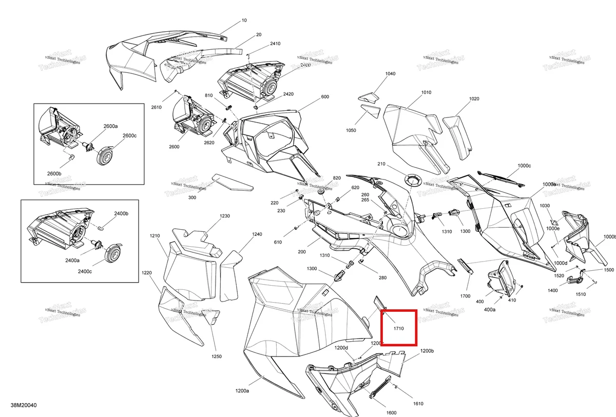 Деталь 513033472 на схеме узла 2020 Ski-Doo EXPEDITION SPORT 550F Body - Hood Section