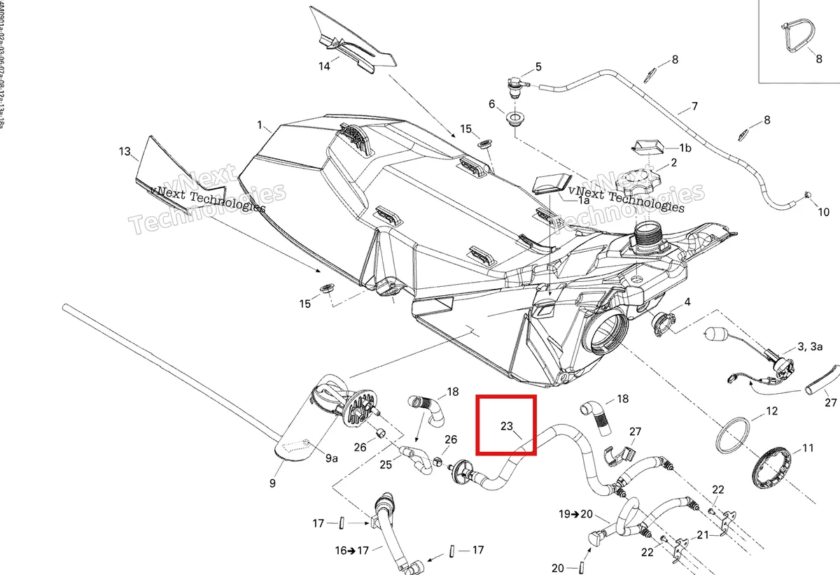 Деталь 513033561 на схеме узла 2009 Ski-Doo GSX Limited 600 H.O. E-TEC Fuel System