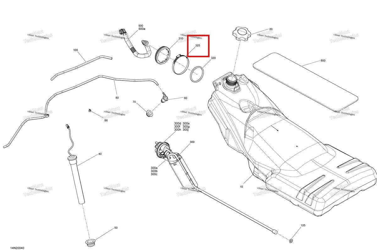 Деталь 513033628 (Зажим) на схеме узла 2020 Ski-Doo EXPEDITION SWT 900 ACE Engine - Fuel