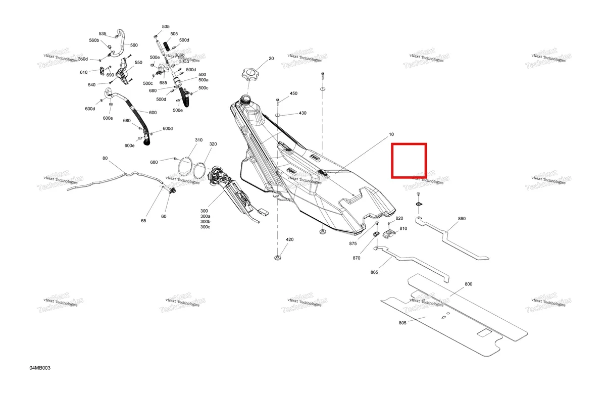 Деталь 513033719 на схеме узла 2022 Ski-Doo BACKCOUNTRY 146 850 E-TEC - XRS Engine - Fuel