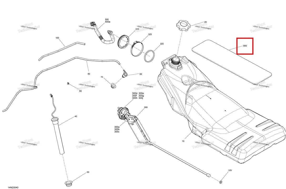 Деталь 513033788 (Деталь Insulate Foam) на схеме узла 2020 Ski-Doo EXPEDITION SWT 900 ACE Engine - Fuel