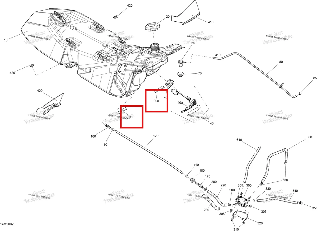 Деталь 513033813 на схеме узла 2020 Ski-Doo EXPEDITION SPORT 550F Engine - Fuel
