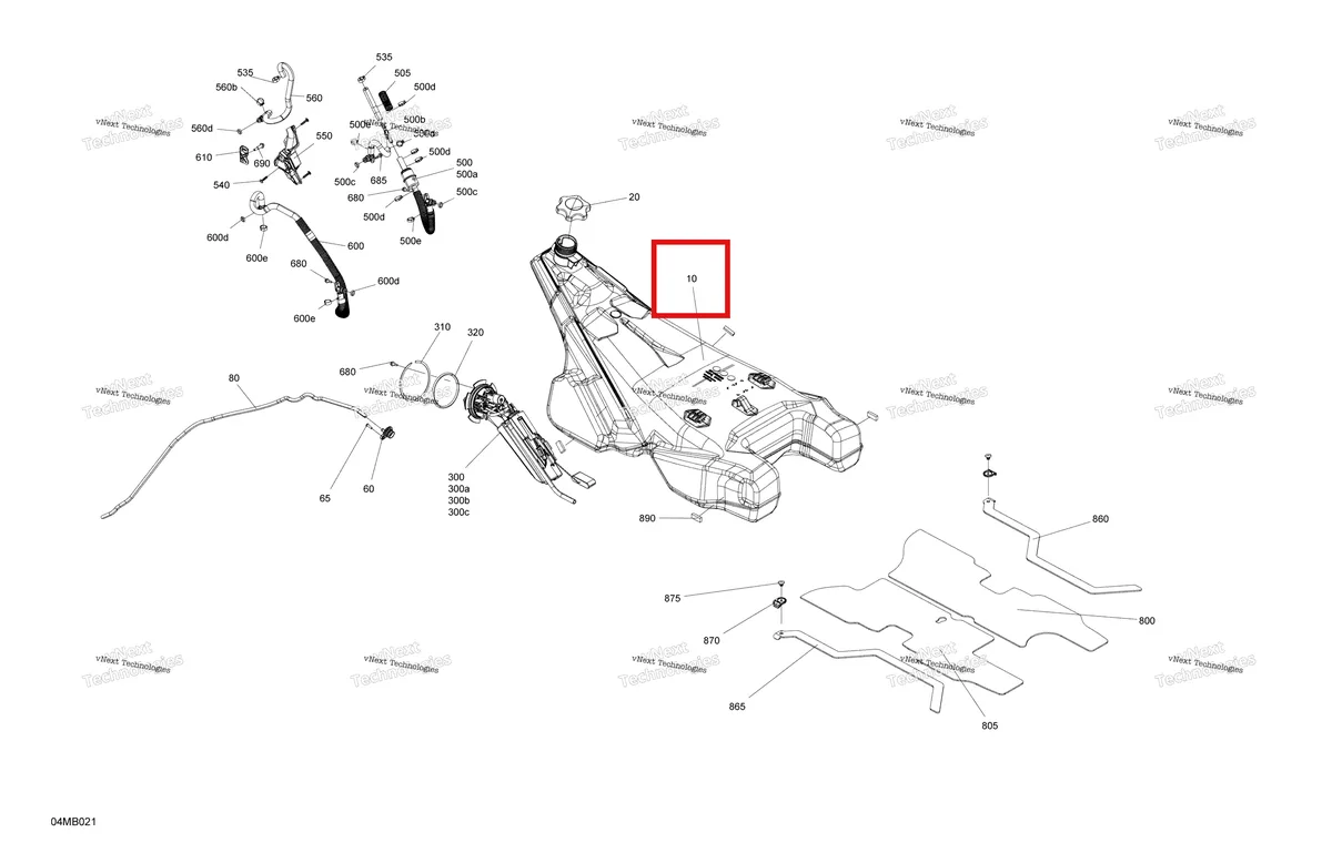 Деталь 513033839 на схеме узла 2022 Ski-Doo EXPEDITION XTREME 850 E-TEC Engine - Fuel
