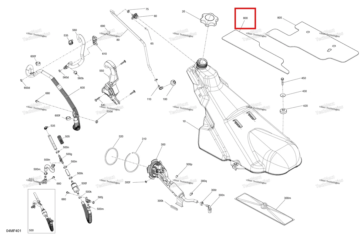 Деталь 513033866 на схеме узла 2026 Ski-Doo MXZ - RACING - 600 RS - BMTA - Neo Yellow - 15X137X1.75R Track Engine - Fuel