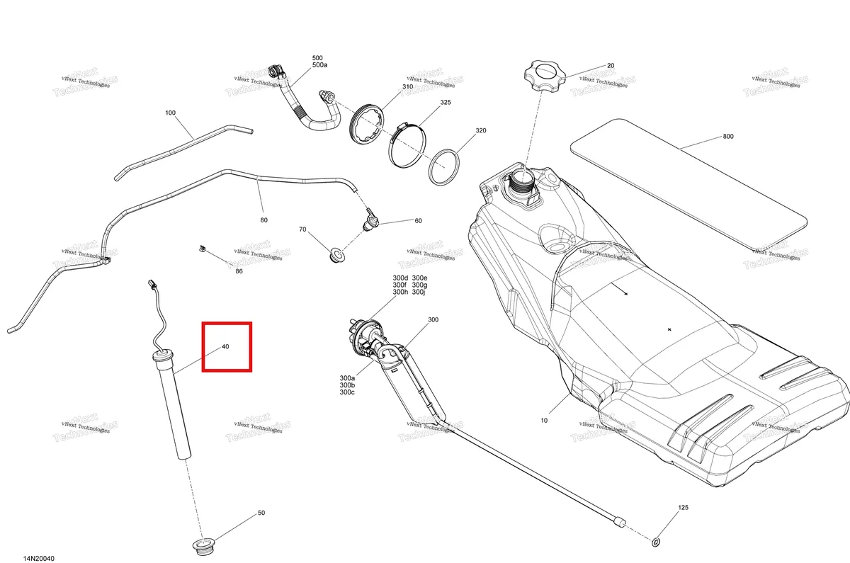 Деталь 513033902 на схеме узла 2020 Ski-Doo EXPEDITION SWT 900 ACE Engine - Fuel