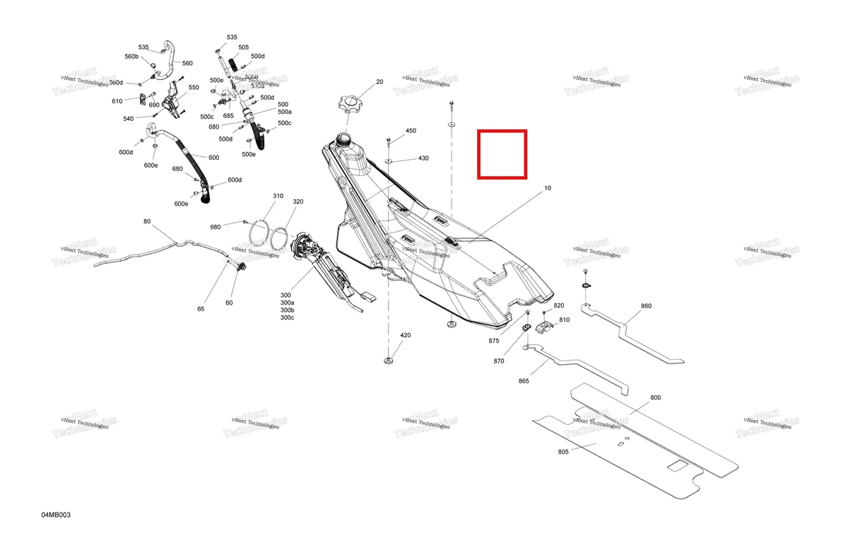 Деталь 513033926 на схеме узла 2022 Ski-Doo BACKCOUNTRY 146 850 E-TEC - XRS Engine - Fuel