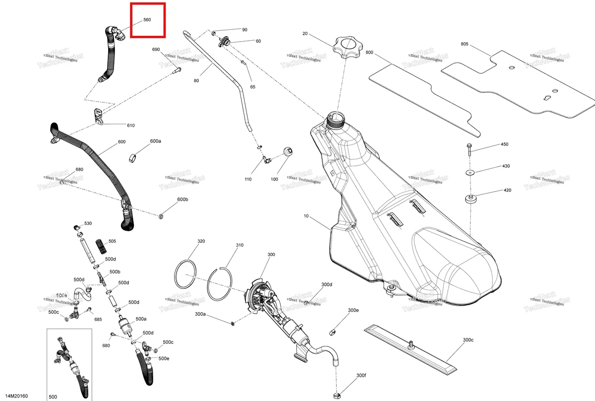 Деталь 513033931 на схеме узла 2020 Ski-Doo MXZ 600RS Engine - Fuel - Racing