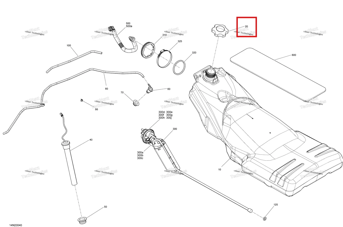 Деталь 513033943 на схеме узла 2020 Ski-Doo EXPEDITION SWT 900 ACE Engine - Fuel