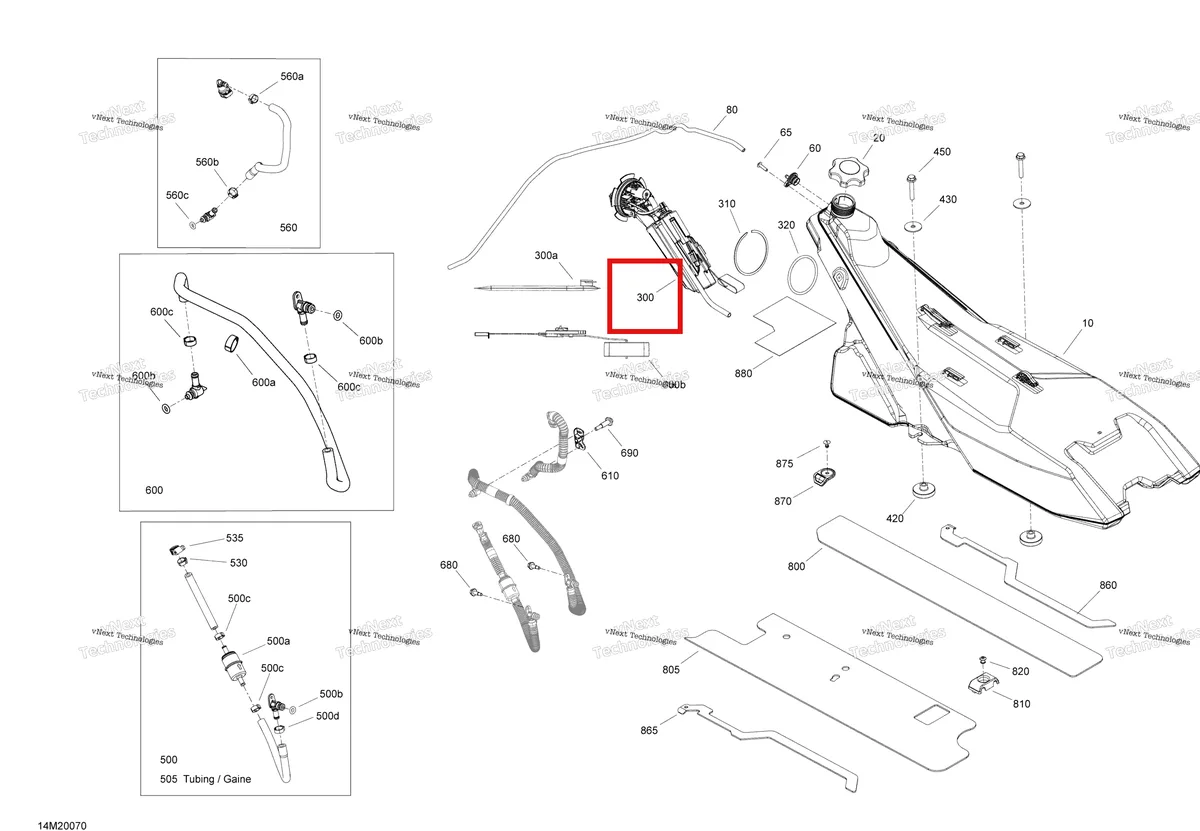 Деталь 513033997 на схеме узла 2020 Ski-Doo SUMMIT 600R E-TEC Engine - Fuel