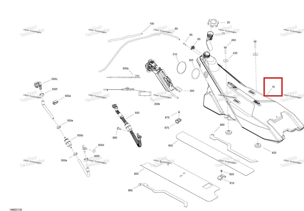 Деталь 513034005 на схеме узла 2020 Ski-Doo RENEGADE 900 ACE Turbo - XRS Engine - Fuel