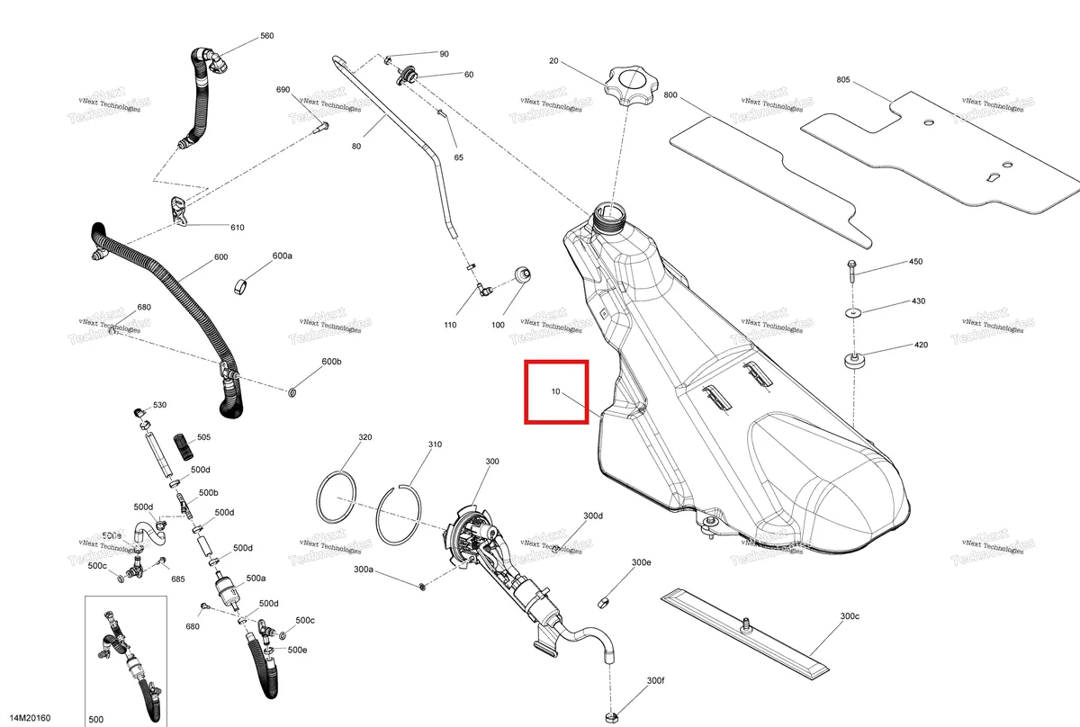 Деталь 513034008 на схеме узла 2020 Ski-Doo MXZ 600RS Engine - Fuel - Racing