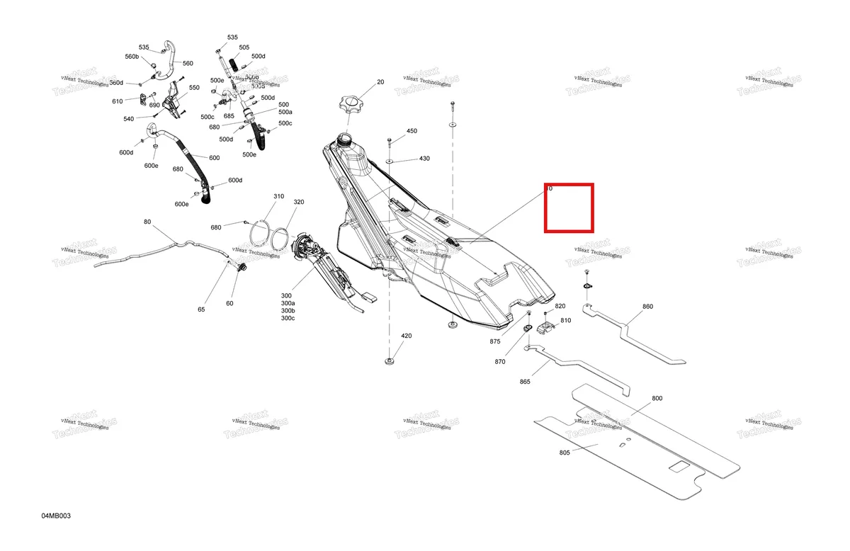 Деталь 513034021 на схеме узла 2022 Ski-Doo BACKCOUNTRY 146 850 E-TEC - XRS Engine - Fuel