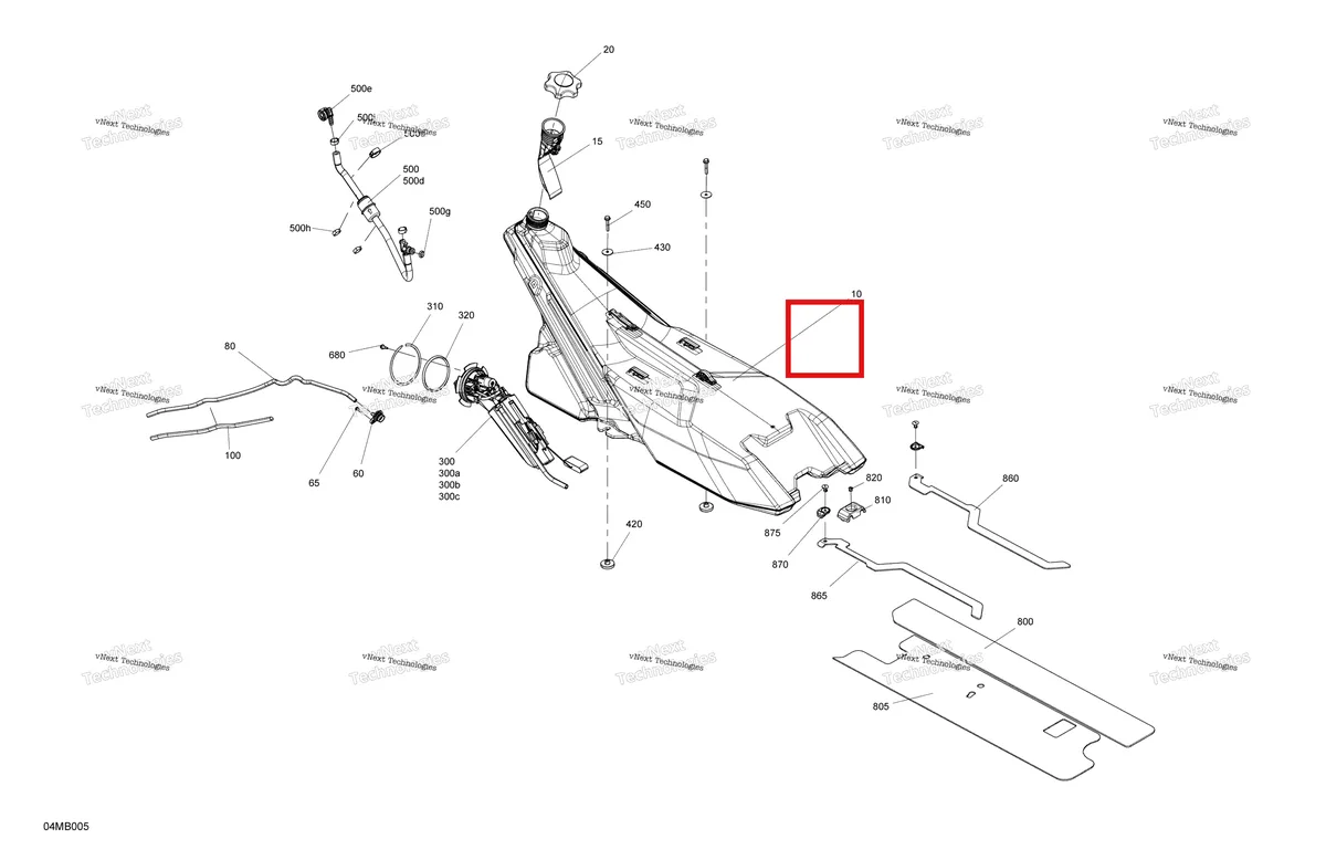 Деталь 513034034 на схеме узла 2022 Ski-Doo EXPEDITION SPORT 600 ACE Engine - Fuel