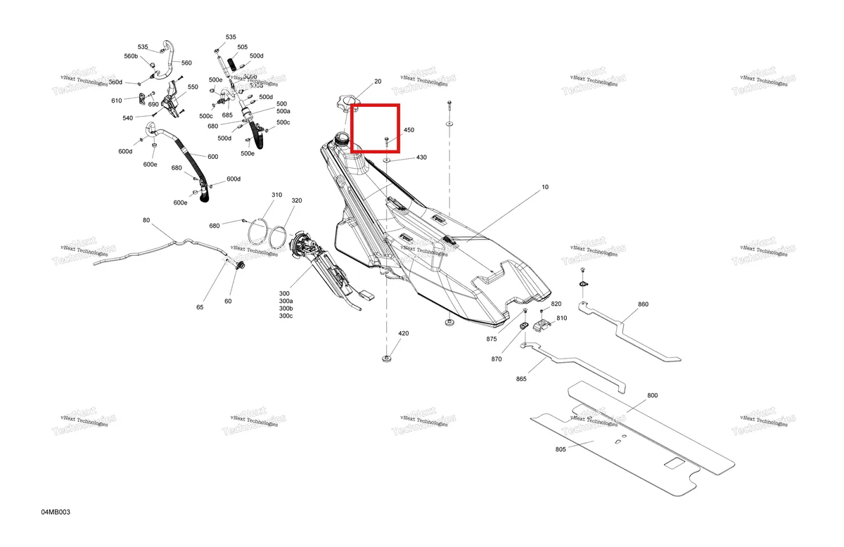 Деталь 513034055 на схеме узла 2022 Ski-Doo BACKCOUNTRY 146 850 E-TEC - XRS Engine - Fuel