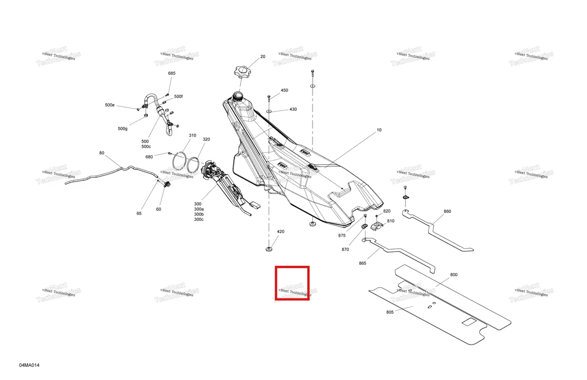 Деталь 513034103 на схеме узла 2021 Ski-Doo BACKCOUNTRY 600 EFI - SPORT Engine - Fuel