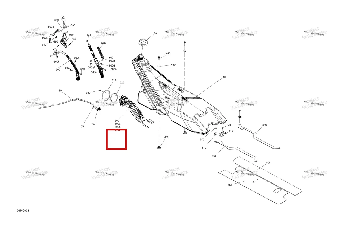 Деталь 513034113 на схеме узла 2023 Ski-Doo BACKCOUNTRY 600R E-TEC - STD Engine - Fuel