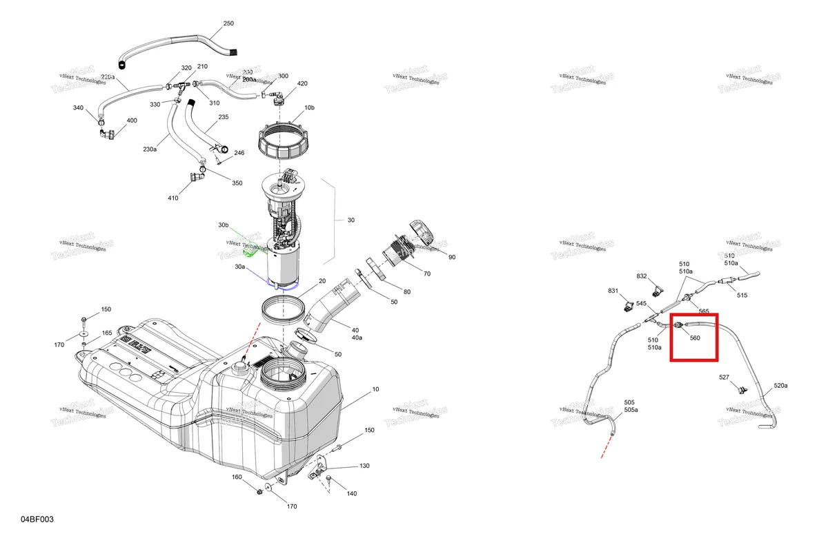 Деталь 513034263 (Обратный клапан Can-Am Commander 1000R EFI XT (2026) (513034263)) на схеме узла 2026 Can-Am Commander MAX - 1000R EFI - XMR - 6CTD - Dark Wildland Camo - 64