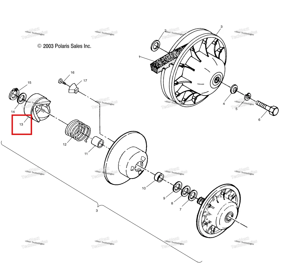 Деталь 5131446 на схеме узла Driven Clutch