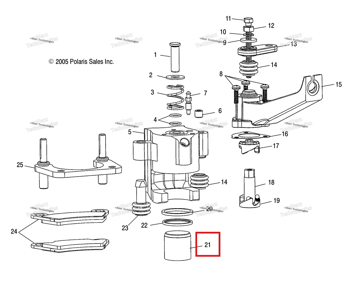 Деталь 5132405 на схеме узла Rear Brake Calipers
