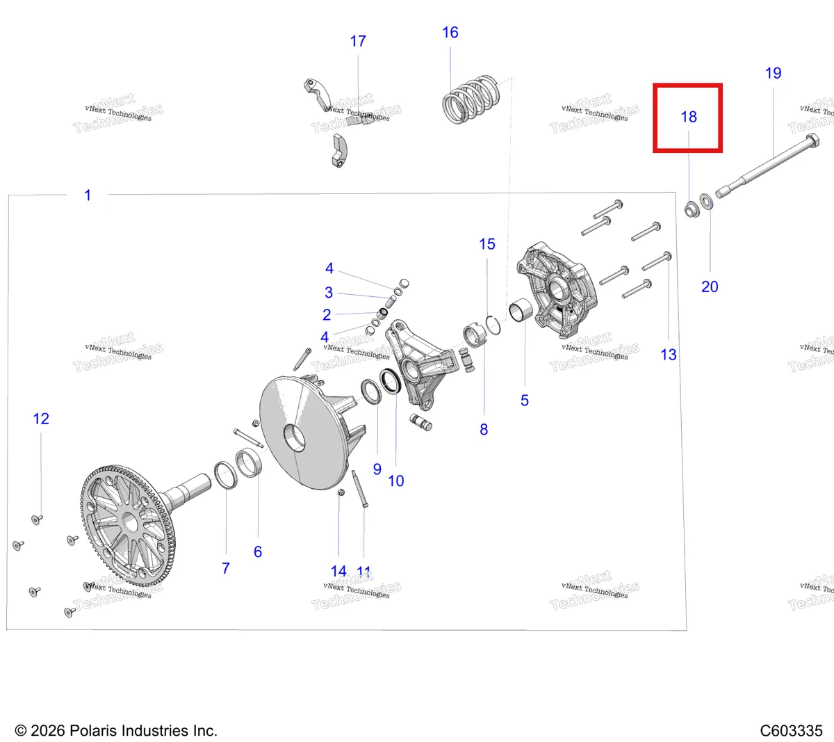 Деталь 5132441 на схеме узла Drive Train, Clutch, Primary S27tfa8r