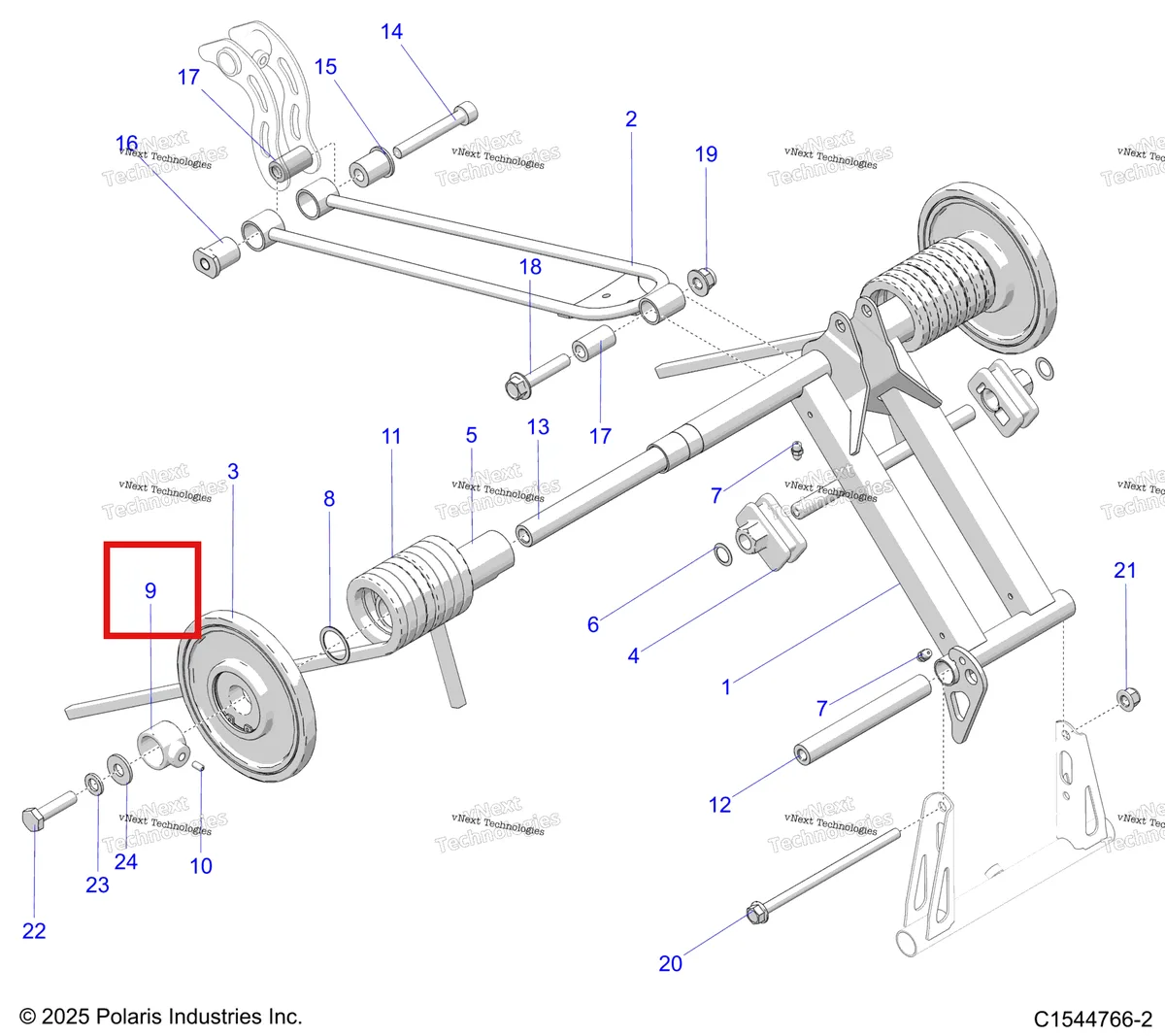 Деталь 5135424 на схеме узла Suspension, Torque Arm, Rear S27tlp8rs
