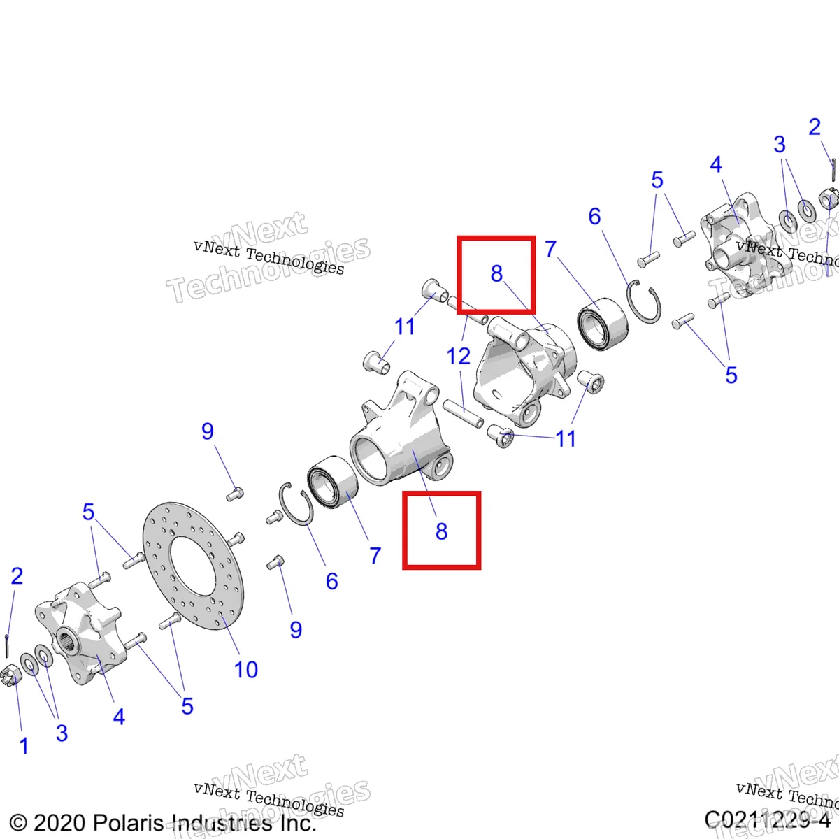 Деталь 5135563 на схеме узла Suspension, Rear Hubs, Carrier & Brake Disc