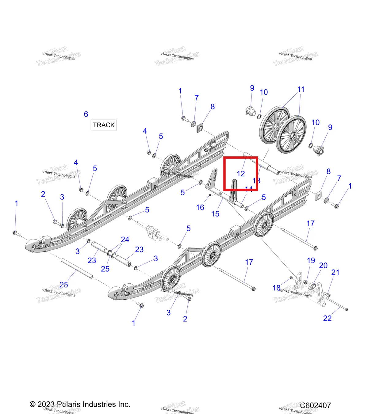 Деталь 5137224 на схеме узла Suspension, Rear & Track