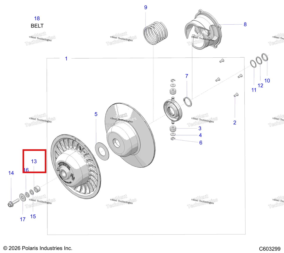 Деталь 5137323 на схеме узла Drive Train, Clutch, Secondary S27tfm8m