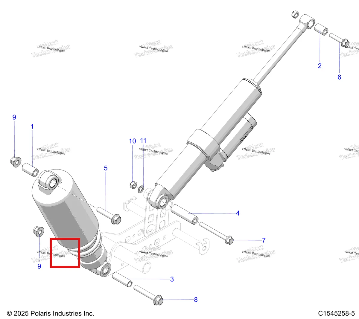 Деталь 5137360 на схеме узла Suspension, Shock Mounting, Rear Susp