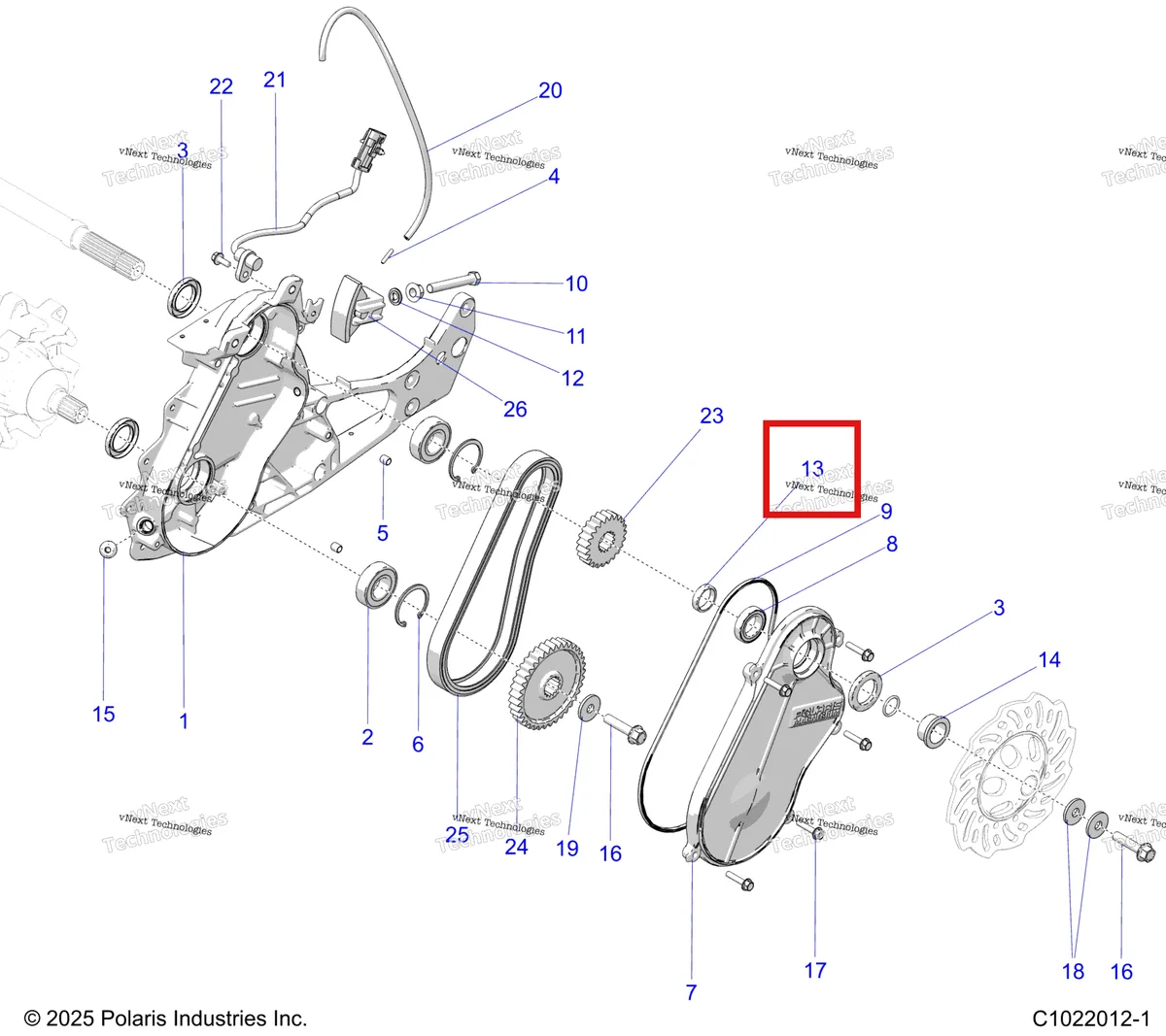 Деталь 5137587 на схеме узла Drive Train, Chaincase