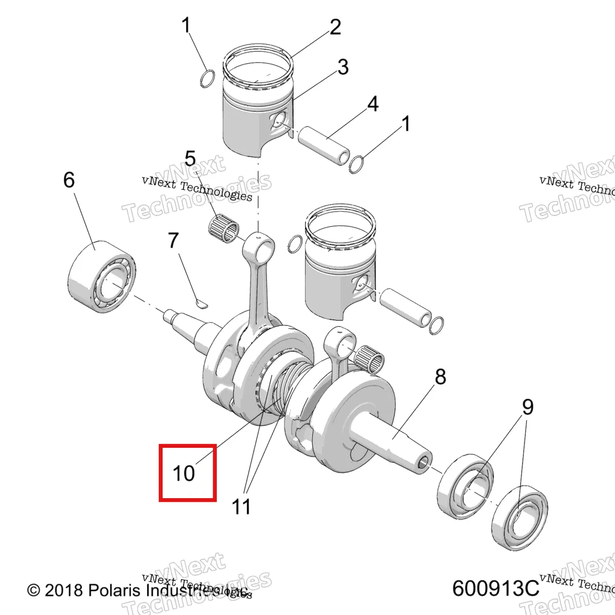 Деталь 5138548 на схеме узла Engine, Piston & Crankshaft