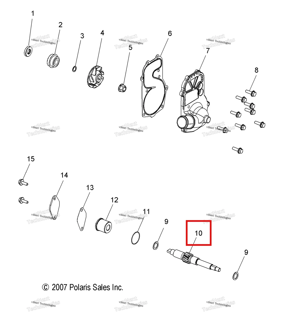 Деталь 5138549 на схеме узла Engine, Water Pump