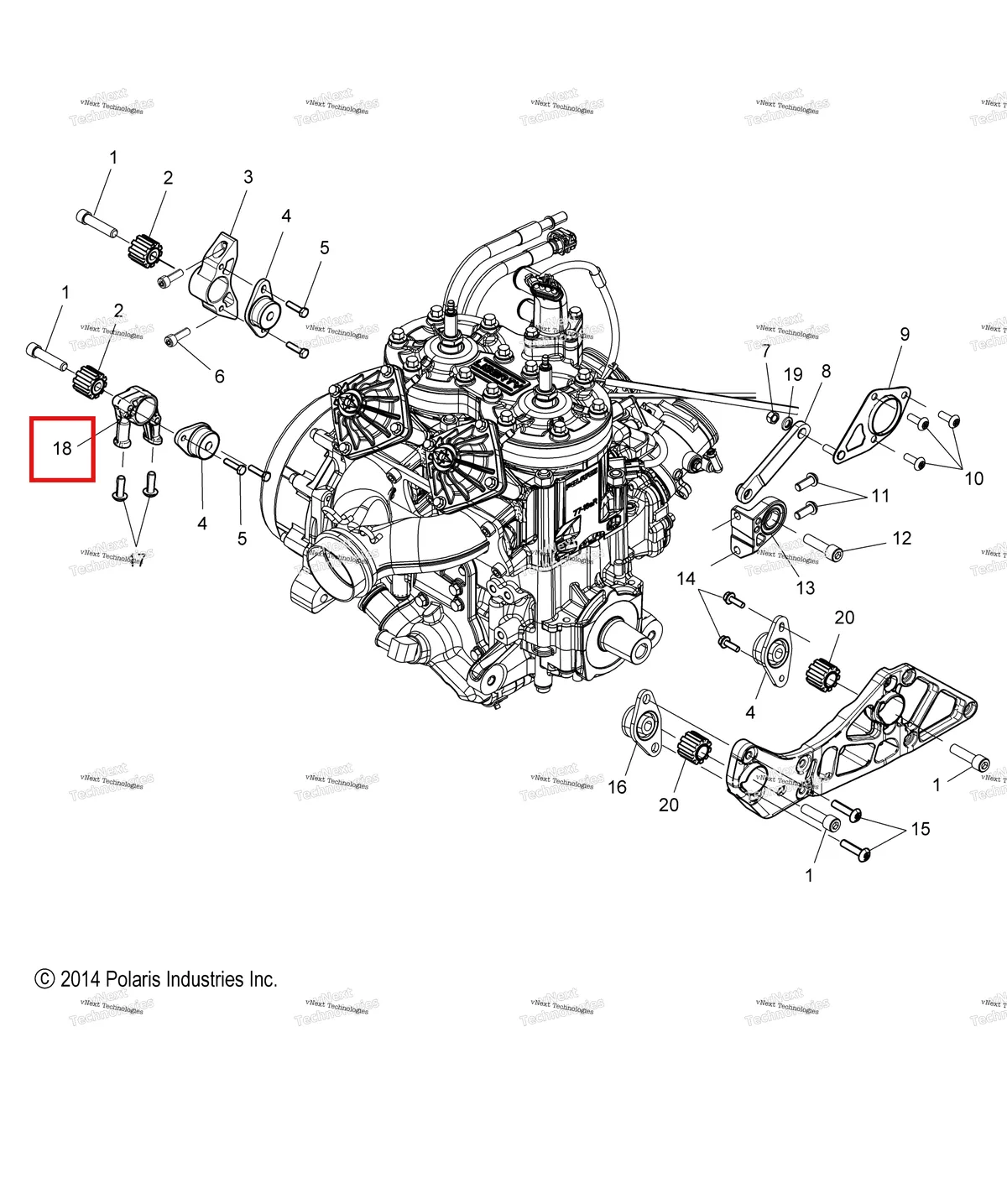 Деталь 5139042 на схеме узла Engine, Mounting & Long Block