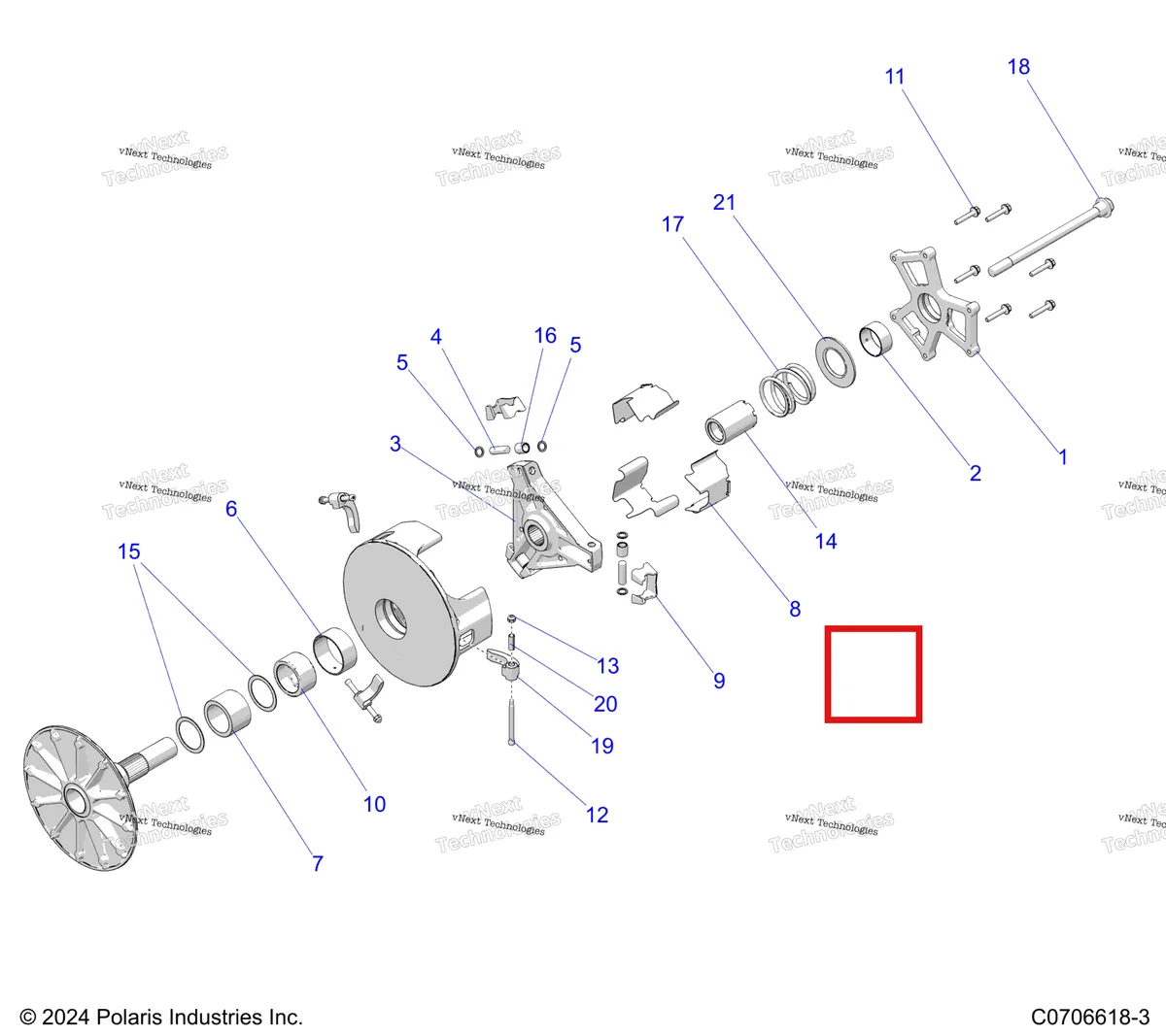 Деталь 5139559 на схеме узла Drive Train, Primary Clutch