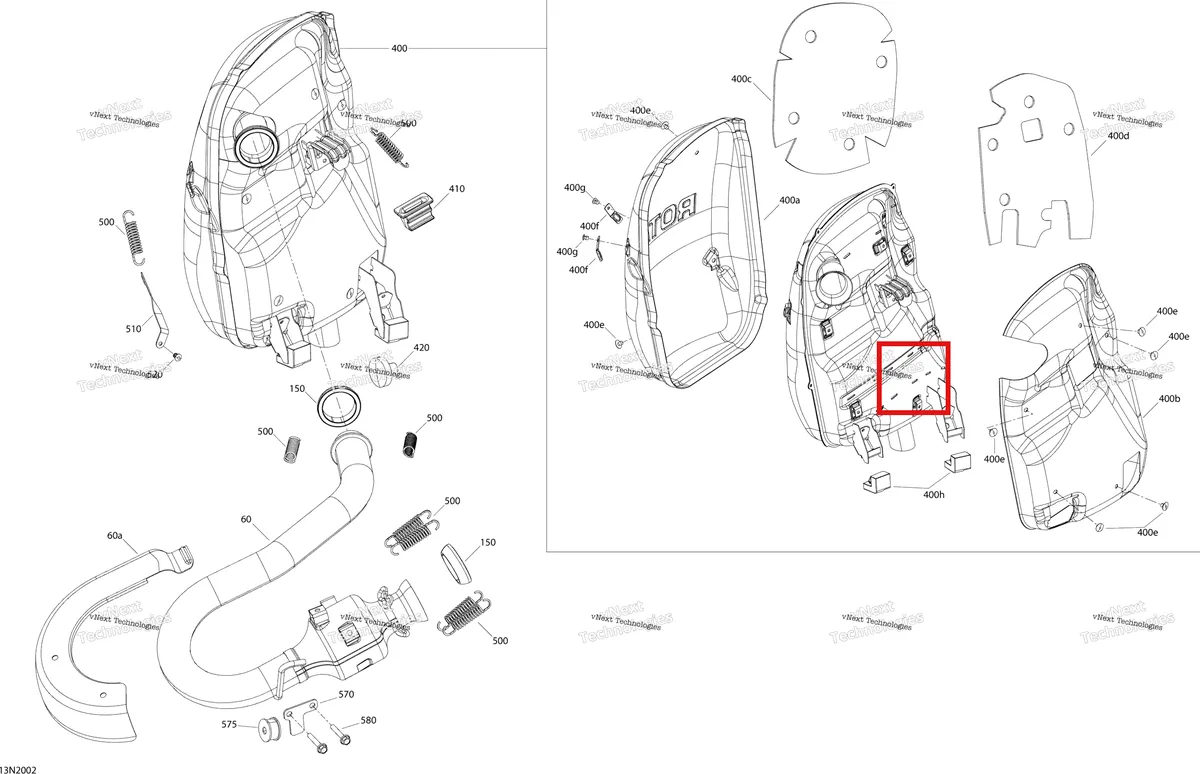 Деталь 514054346 (Стопор) на схеме узла 2020 Ski-Doo EXPEDITION SWT 900 ACE Engine - Exhaust