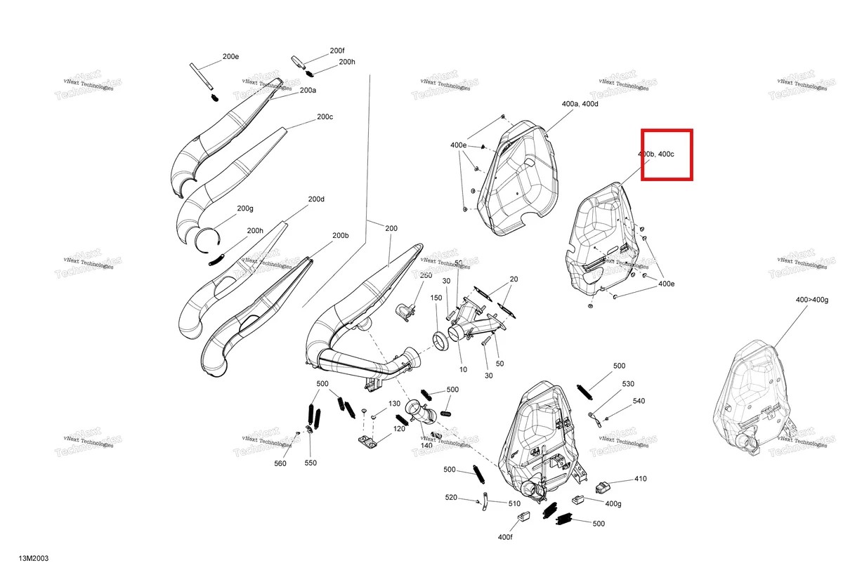 Деталь 514054421 (Утепленный Шерсти) на схеме узла 2020 Ski-Doo EXPEDITION SPORT 550F Engine - Exhaust
