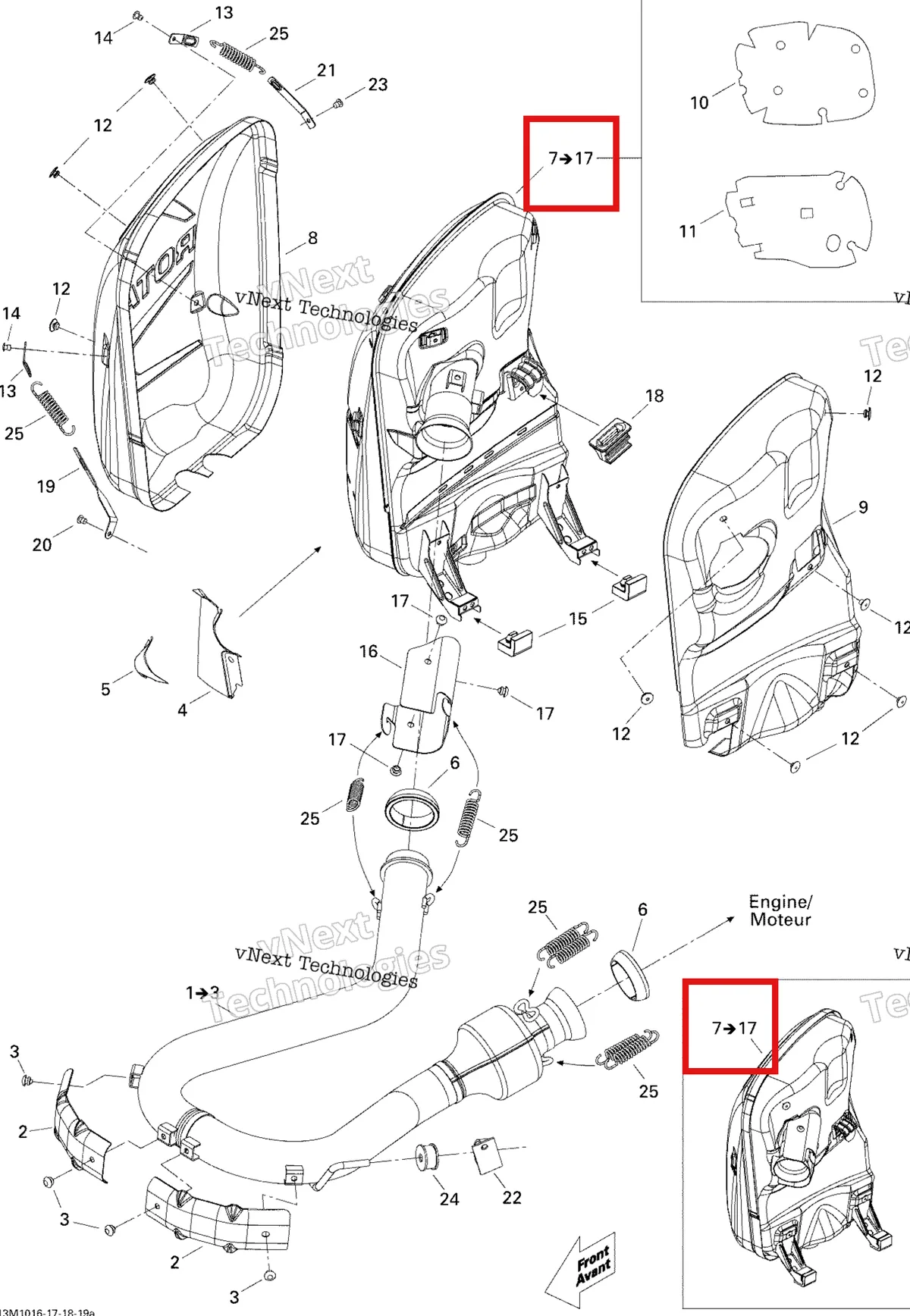 Деталь 514054621 на схеме узла 2010 Ski-Doo Grand-Touring LE 1200 Exhaust System 1200