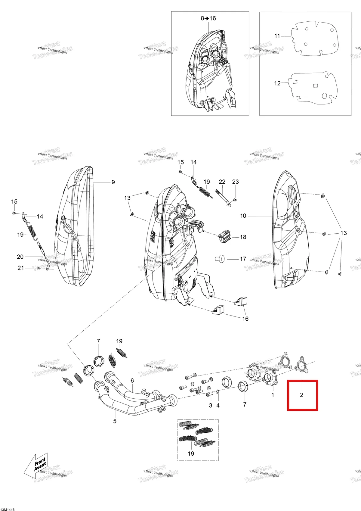 Деталь 514054714 (Прокладка) на схеме узла XU Exhaust System