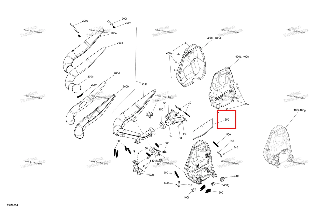 Деталь 514054745 на схеме узла 2020 Ski-Doo TUNDRA 550F Engine - Exhaust