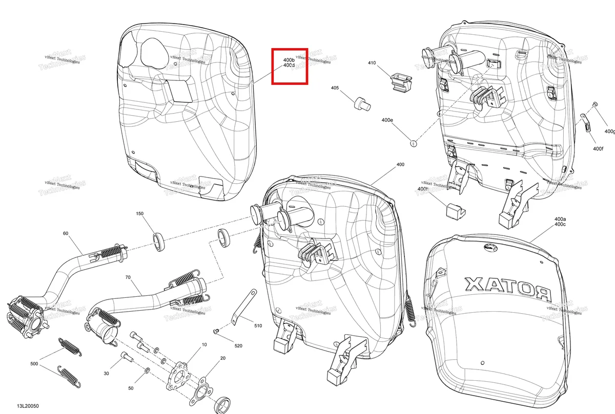 Деталь 514054770 (Изоляционная Вата) на схеме узла 2020 Ski-Doo SKANDIC WT 600 ACE Engine - Exhaust