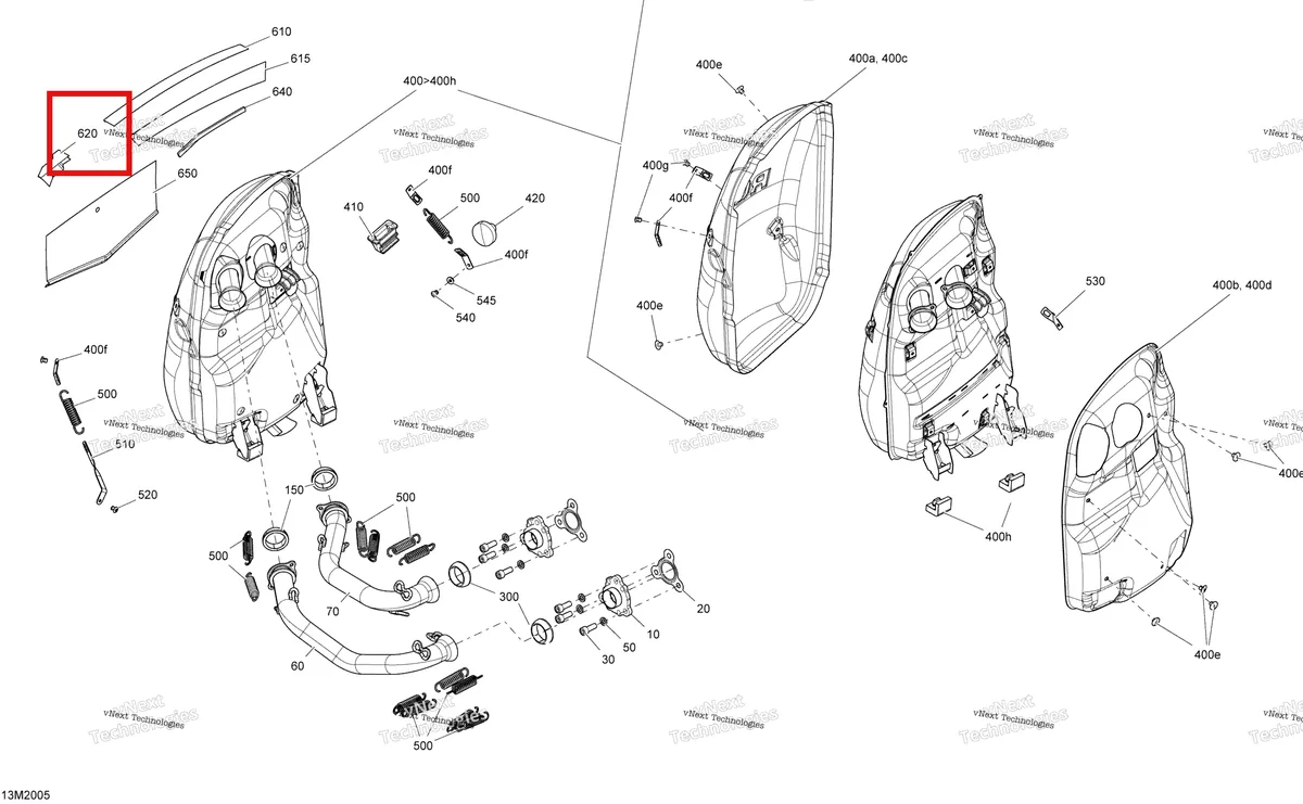 Деталь 514054780 на схеме узла 2020 Ski-Doo TUNDRA 600 ACE Engine - Exhaust